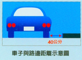 車子與路邊距離示意圖