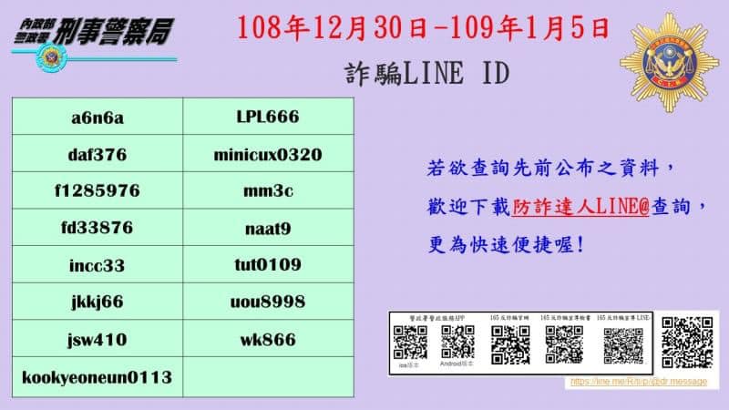 詐騙LINE ID
